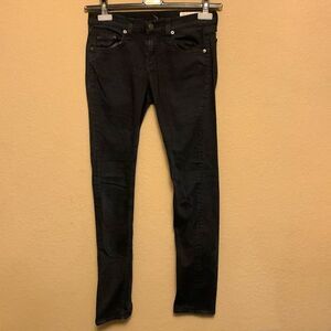 Rag & Bone Women’s Low Rise Jeans Size 28x20 Aged Black